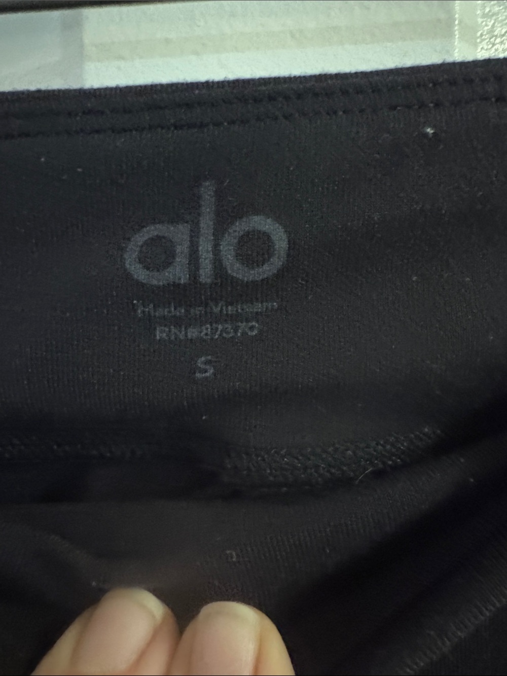 Alo Black Flare Yoga Pants Front Slit - Picture 4 of 6